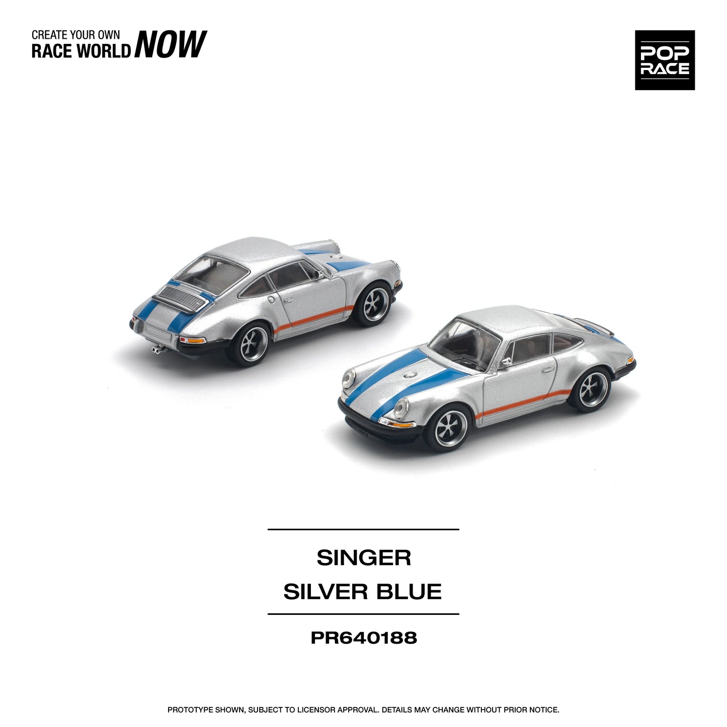 Porsche 911 Singer Silver/Blue