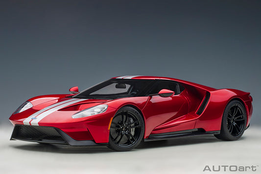 Ford GT 2017 Liquid Red with Silver Stripes