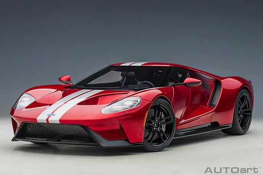 Ford GT 2017 Liquid Red with Silver Stripes
