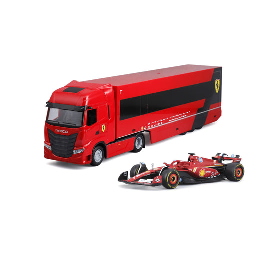 Ferrari Iveco S-Way 570 Racing Transporter with F1 SF-24 No.16 Leclerc