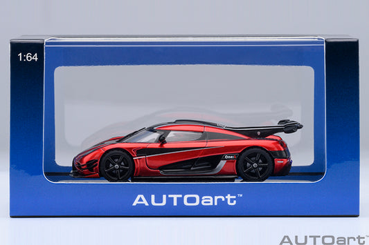 Koenigsegg One:1 Apple Red with Carbon Fibre Silver Stripes