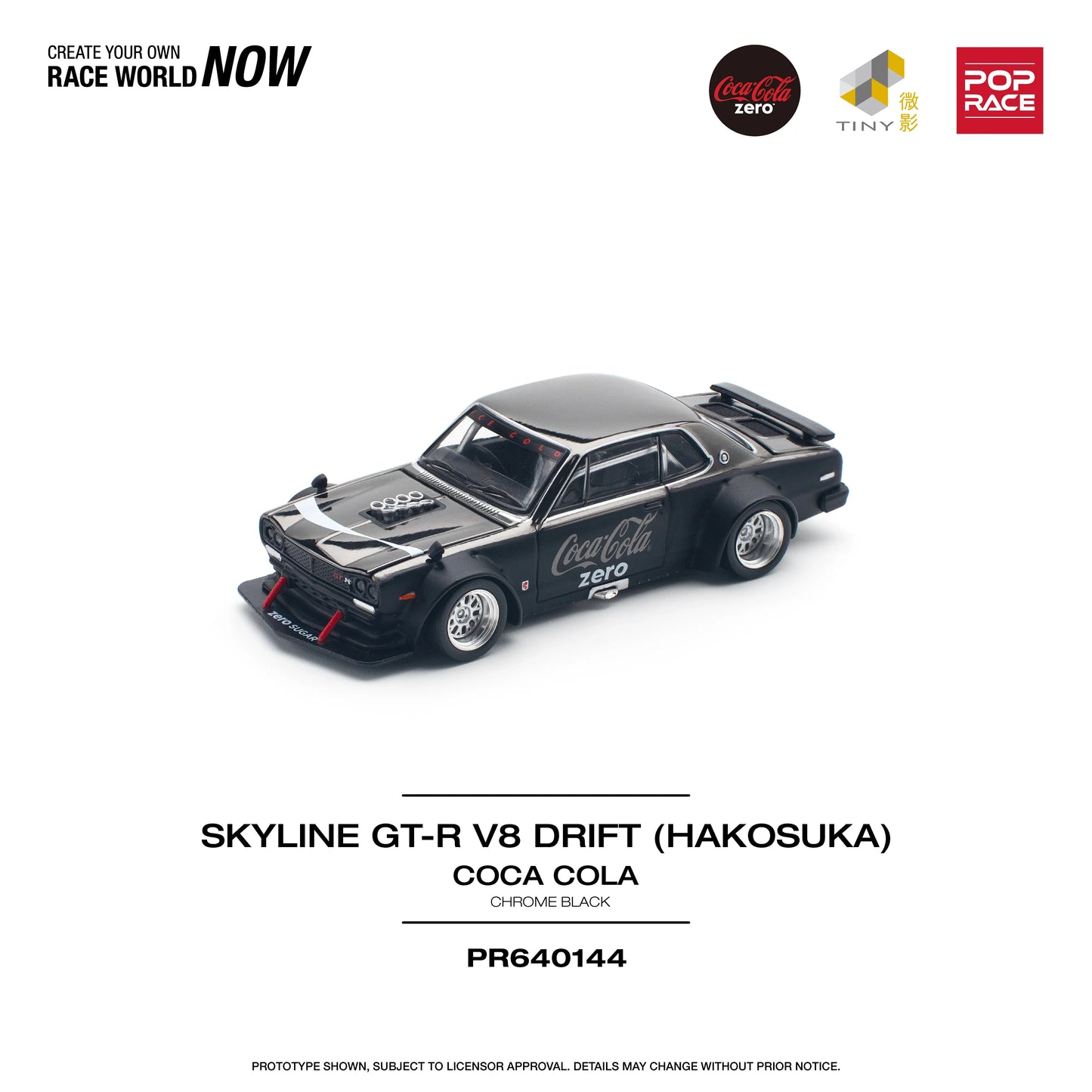 Skyline GT-R V8 Drift (Hakosuka) Coca Cola Chrome Black