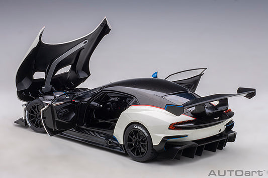 Aston Martin Vulcan Stratus White with Blue and Red Stripes