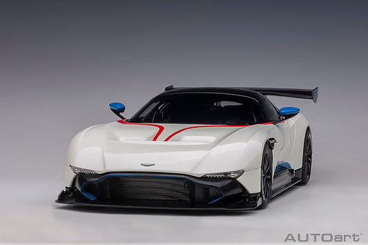 Aston Martin Vulcan Stratus White with Blue and Red Stripes