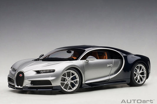 Bugatti Chiron 2017 Argent Silver Atlantic Blue