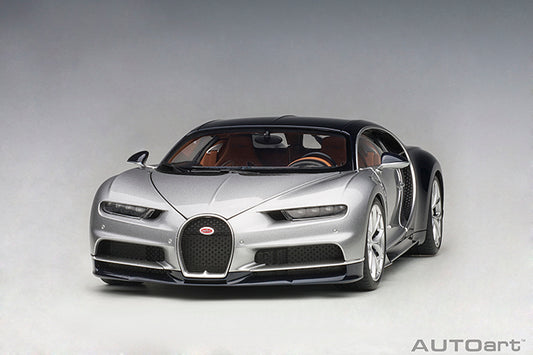 Bugatti Chiron 2017 Argent Silver Atlantic Blue