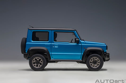 Suzuki Jimny Sierra JB74 Brisk Blue Metallic with Black Pearl Metallic Roof