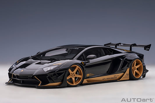 Liberty Walk LB-Works Aventador Gloss Black with Gold Accents