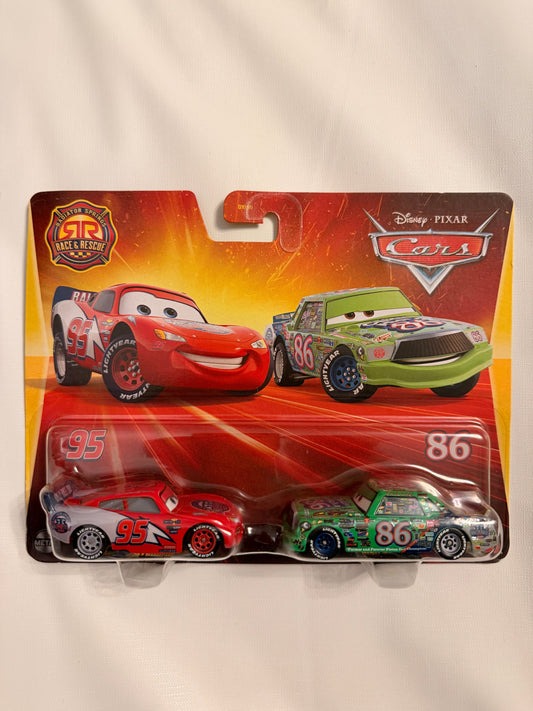 Rally Race Lightning McQueen & Race & Rescue Chick Hicks