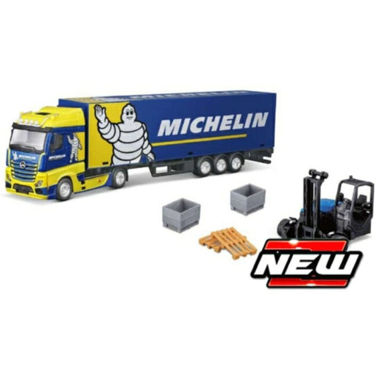 Mercedes-Benz Actros Hauler with Trailer and Forklift