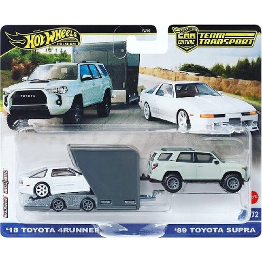 Hot Wheels Team Transport '18 Toyota 4Runner and '89 Toyota Supra No.72