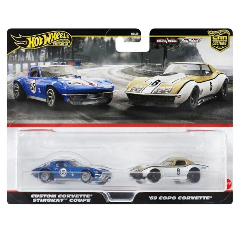 Hot Wheels 2-Pack Custom Corvette Stingray Coupe and '68 COPO Corvette