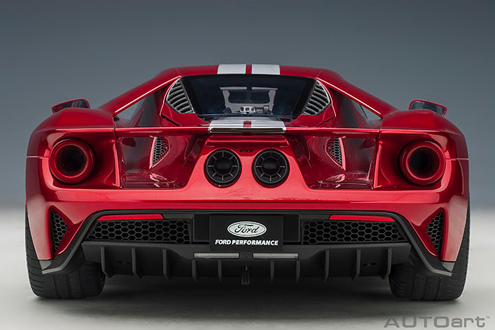Ford GT 2017 Liquid Red with Silver Stripes
