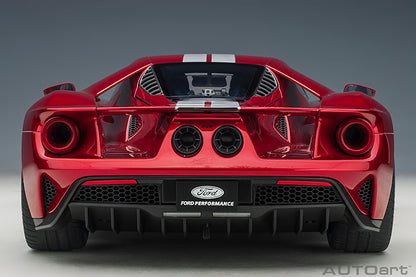 Ford GT 2017 Liquid Red with Silver Stripes