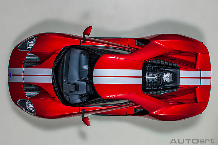 Ford GT 2017 Liquid Red with Silver Stripes
