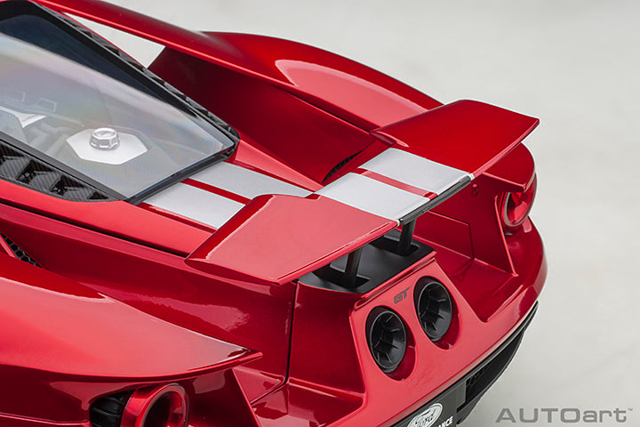Ford GT 2017 Liquid Red with Silver Stripes