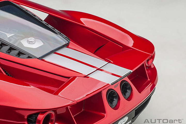 Ford GT 2017 Liquid Red with Silver Stripes