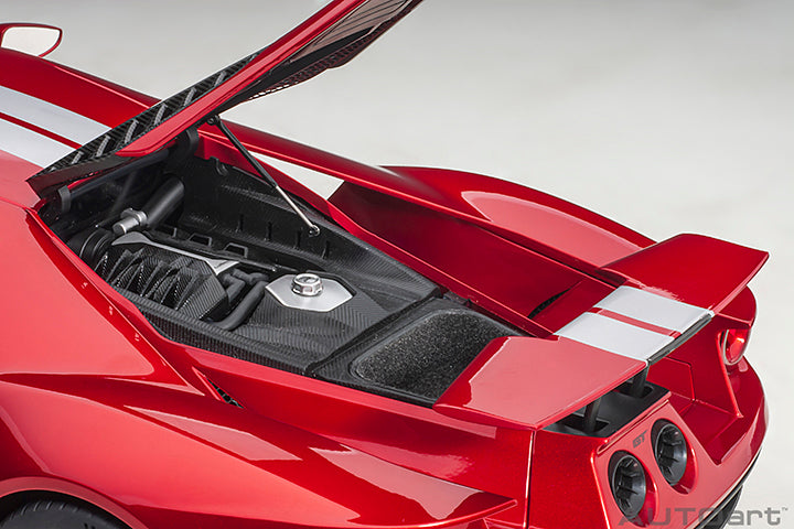 Ford GT 2017 Liquid Red with Silver Stripes