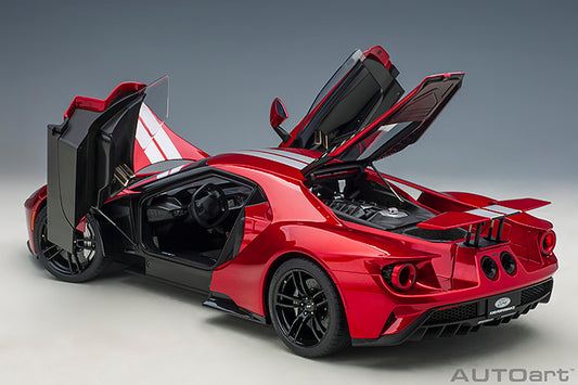 Ford GT 2017 Liquid Red with Silver Stripes
