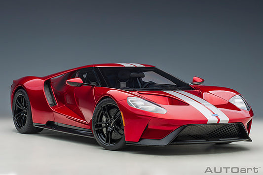 Ford GT 2017 Liquid Red with Silver Stripes