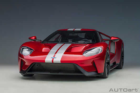 Ford GT 2017 Liquid Red with Silver Stripes