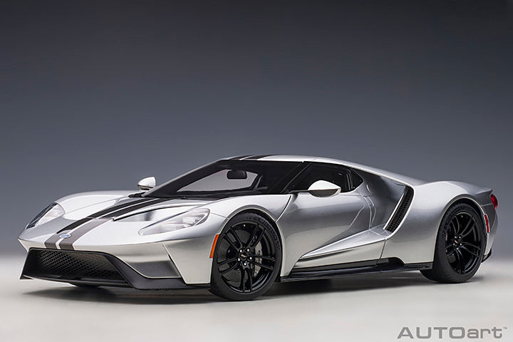 Ford GT 2017 Ingot Silver with Black Stripes