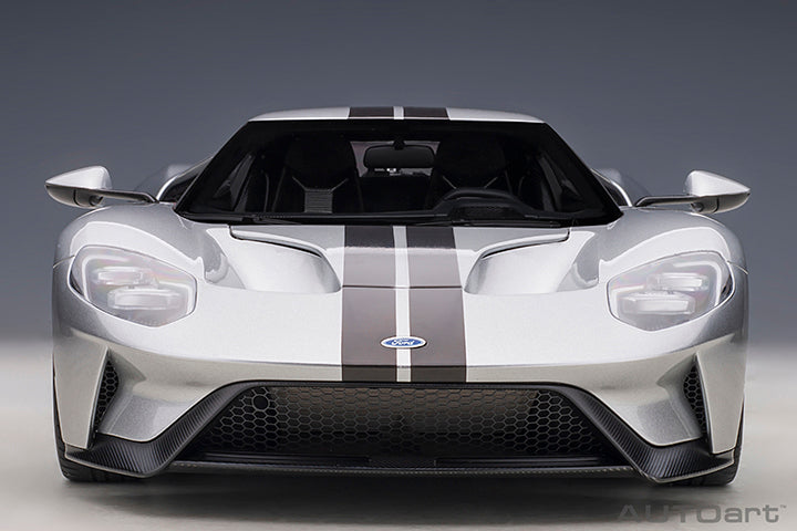 Ford GT 2017 Ingot Silver with Black Stripes