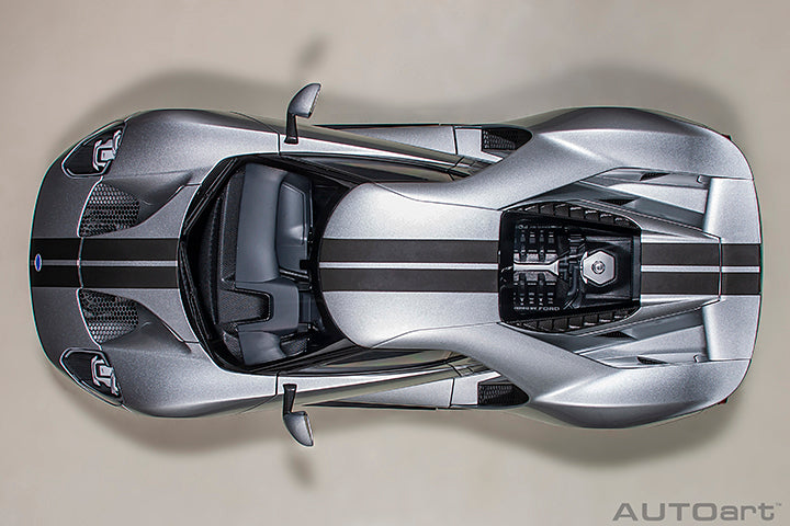 Ford GT 2017 Ingot Silver with Black Stripes