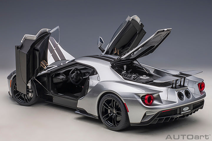 Ford GT 2017 Ingot Silver with Black Stripes