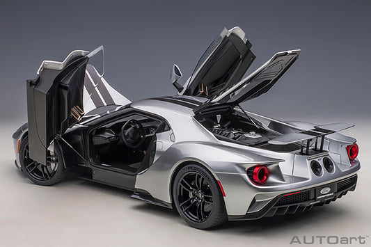 Ford GT 2017 Ingot Silver with Black Stripes