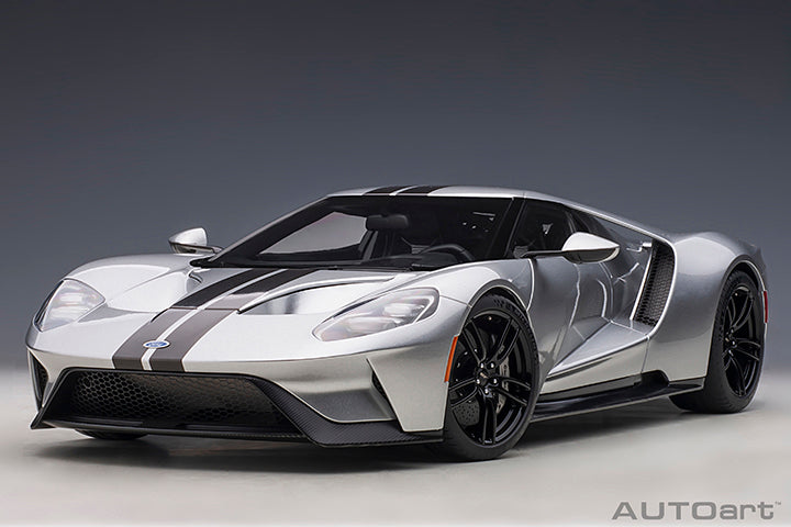 Ford GT 2017 Ingot Silver with Black Stripes