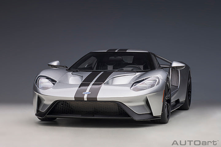 Ford GT 2017 Ingot Silver with Black Stripes