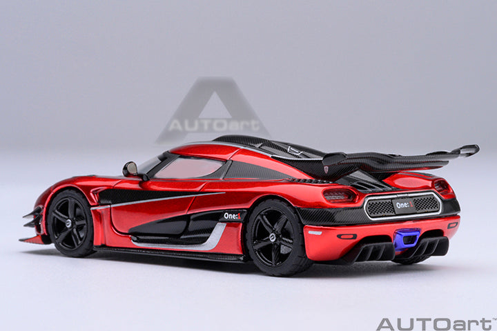 Koenigsegg One:1 Apple Red with Carbon Fibre Silver Stripes