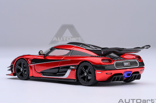 Koenigsegg One:1 Apple Red with Carbon Fibre Silver Stripes