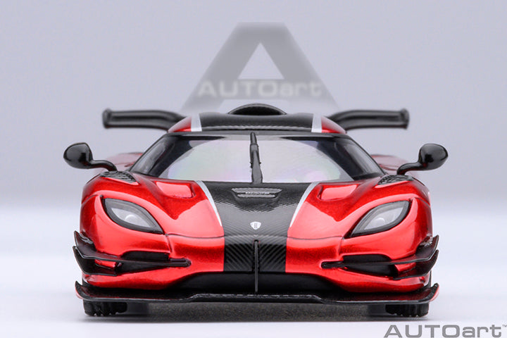 Koenigsegg One:1 Apple Red with Carbon Fibre Silver Stripes