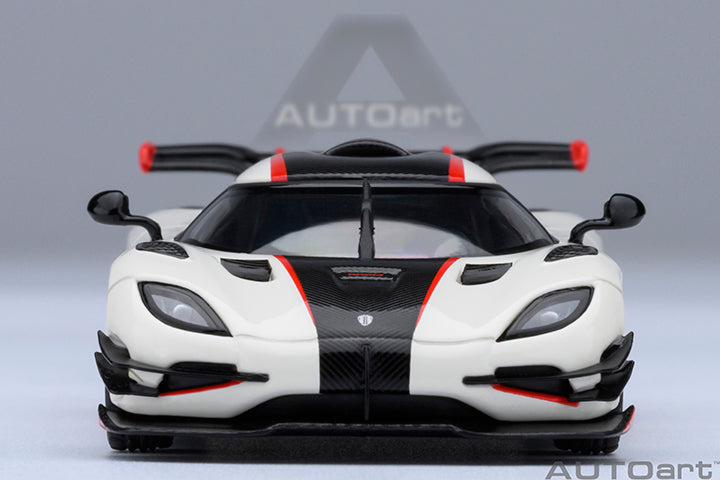 Koenigsegg One:1 Pebble White with Carbon Black and Red Accents