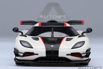 Koenigsegg One:1 Pebble White with Carbon Black and Red Accents