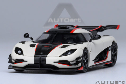 Koenigsegg One:1 Pebble White with Carbon Black and Red Accents