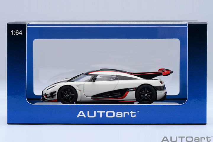 Koenigsegg One:1 Pebble White with Carbon Black and Red Accents