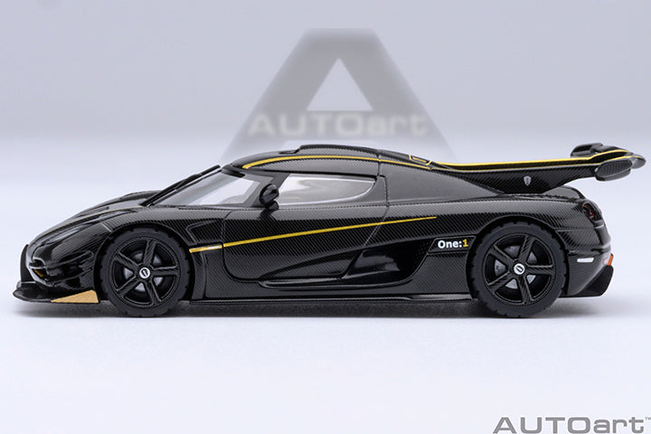 Koenigsegg One:1 Clear Carbon Fibre with Gold Stripes
