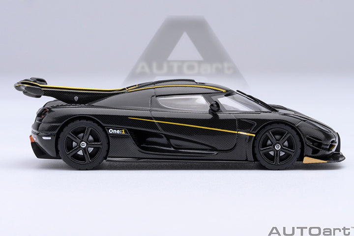 Koenigsegg One:1 Clear Carbon Fibre with Gold Stripes