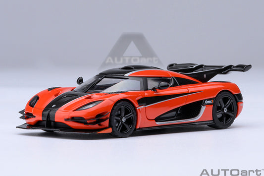 Koenigsegg One:1 Lava Orange with Carbon Fibre Silver Stripes