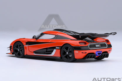 Koenigsegg One:1 Lava Orange with Carbon Fibre Silver Stripes