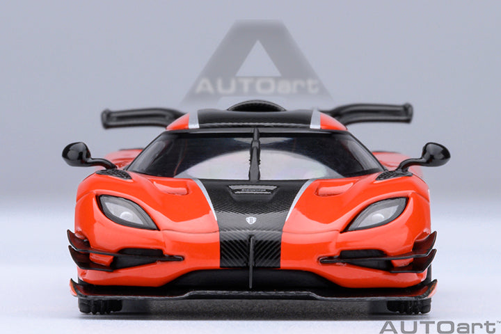 Koenigsegg One:1 Lava Orange with Carbon Fibre Silver Stripes