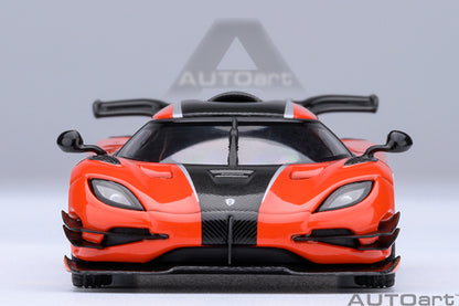 Koenigsegg One:1 Lava Orange with Carbon Fibre Silver Stripes