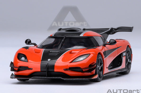 Koenigsegg One:1 Lava Orange with Carbon Fibre Silver Stripes