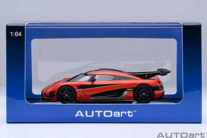 Koenigsegg One:1 Lava Orange with Carbon Fibre Silver Stripes