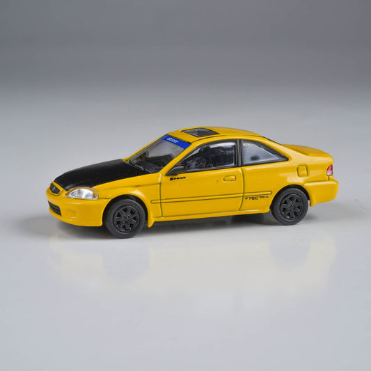 Honda Civic Coupe EM1 Yellow with Carbon Hood