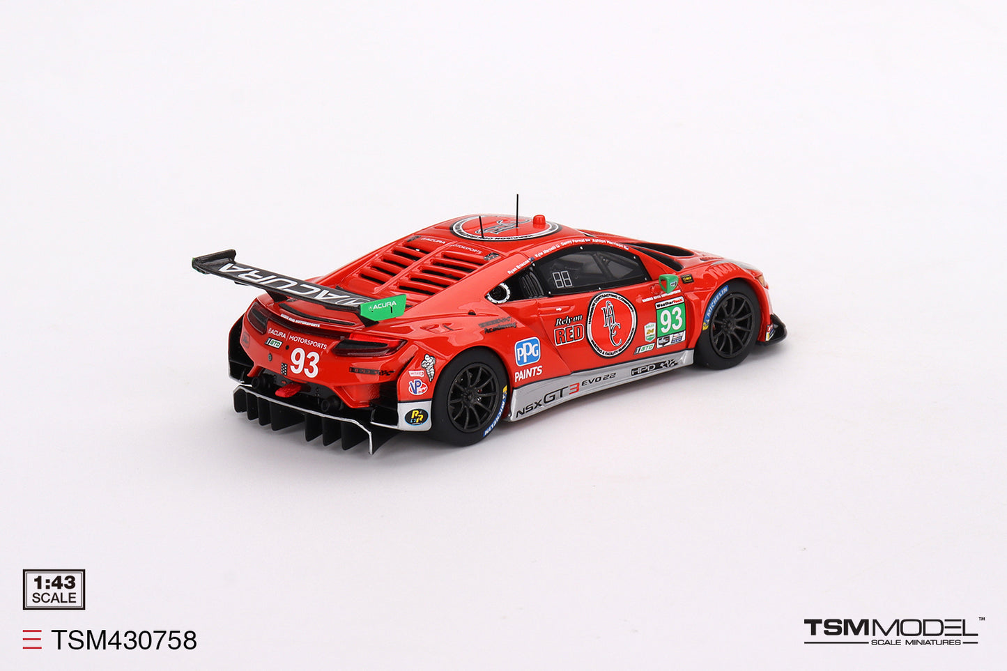 Acura NSX GT3 Evo22 No.93 Racers Edge Motorsports W/Weathers IMSA