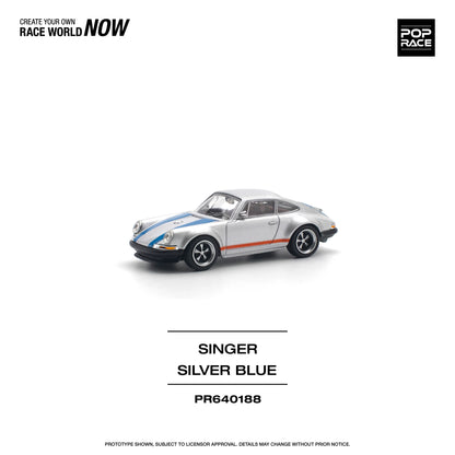 Porsche 911 Singer Silver/Blue